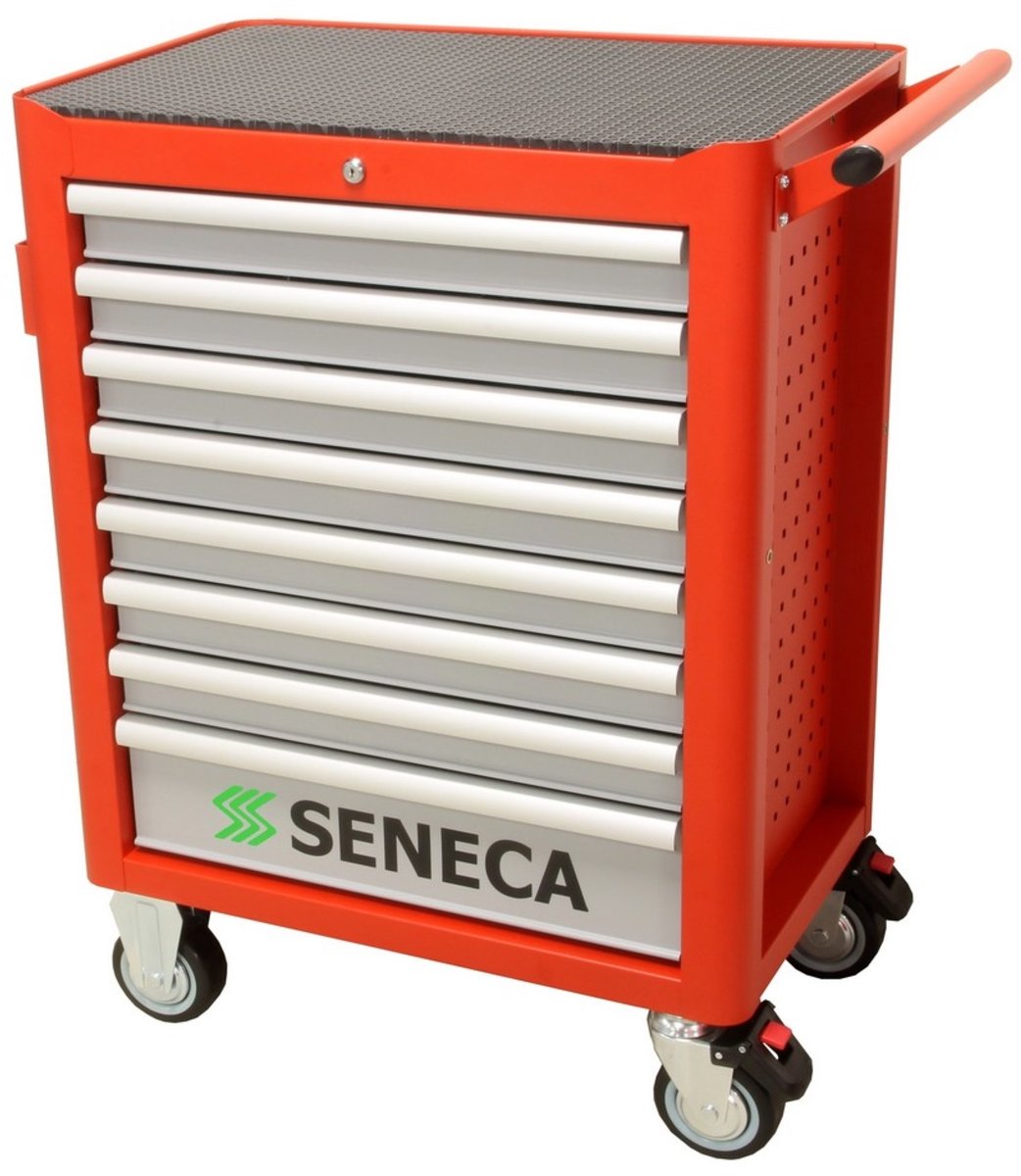 Gereedschapswagen seneca 8 lades rood