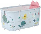 Vitafa Opvouwbaar Bad - Inklapbaar Ligbad - Bath Bucket - Ligbad voor volwassenen - Zitbad - Lichtblauw - 1.4 Meter