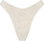 Hunkemöller Lingerie Dames Hoog uitgesneden string Elle HKM x NA-KD  - Wit - maat 2XS