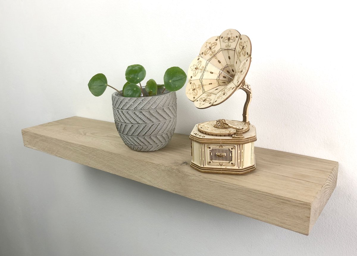 Zwevende Boekenplank - Wandplank Voor Tegen De Muur - Set Van 3 Wandplanken Wandrek Fotoplank Kinderkamer Zwart Hout Mdf