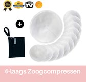 Premium zoogcompressen - zalmroze - set van 13 - ergonomisch - inclusief draagtas - bamboe borstcompressen - wasbaar en herbruikbaar - uitwasbaar - milieuvriendelijk