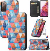 Luxe PU Lederen Wallet Case + PMMA Screenprotector voor Galaxy S20 (4G/5G) _ Mandala