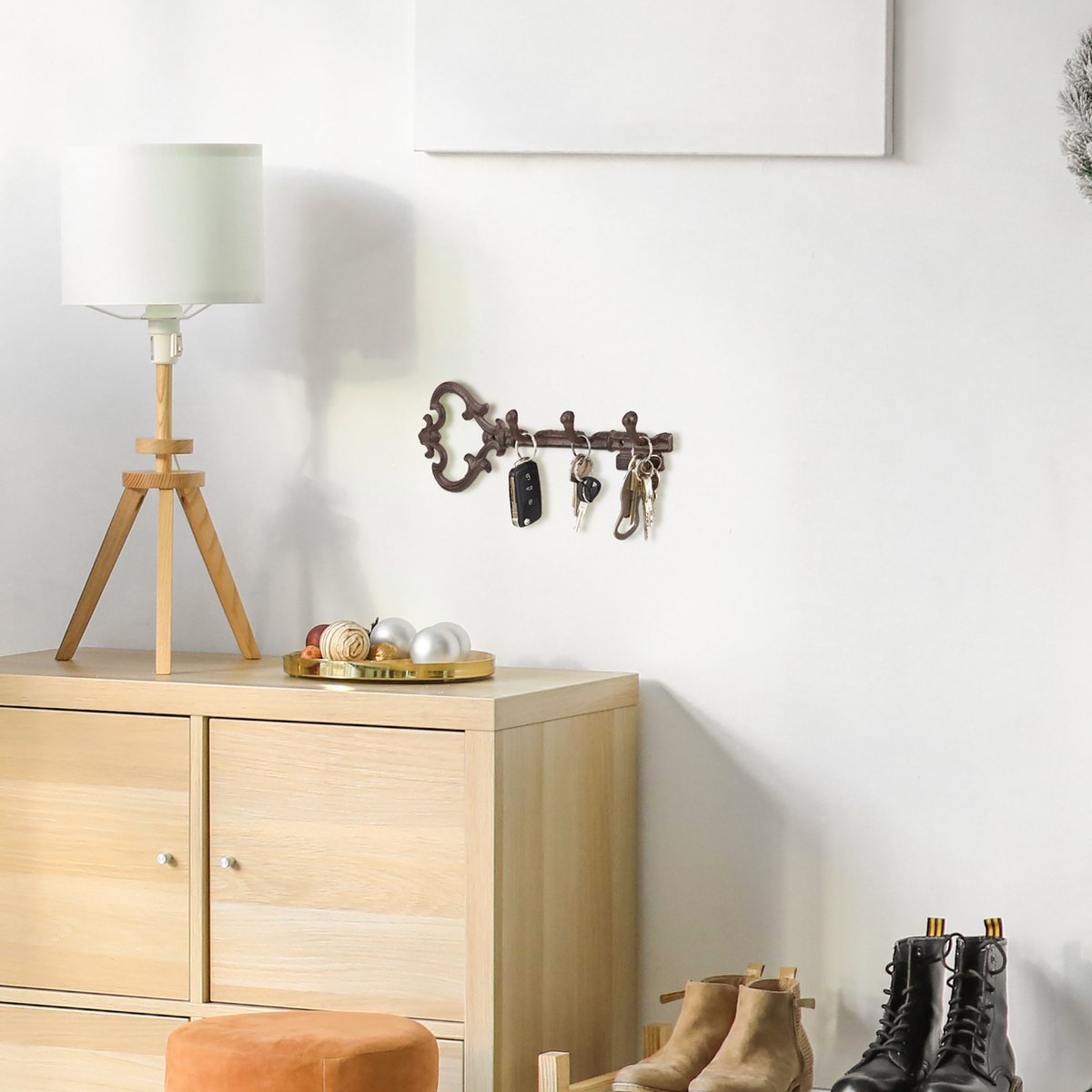 HangKey Plankie XL Wengé - Wandplank Sleutelrekje van Massief Wengé HangKey Plankie XL Wengé - Wandplank Sleutelrekje van Massief Wengé
