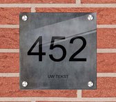 Huisnummer naambord plexiglas 15x15x0,5cm Kunst model1058 design - met naam bedrukken Huisnummerbordjes, Naambordje voordeur, naamplaatje voordeur, huisnummer bord, huisnummer bord