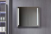 Spiegelkast badkamer met led verlichting 80 (b) x 70 cm (h) 15 cm diep - gemonteerd geleverd