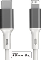 Fancy Grey edition USB-C naar Lightning Kabel 1m - Geschikt voor Apple iPhone - iPad - MFi Gecertificeerd