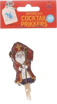 Cocktail Prikkers Honeycomb Sinterklaas&Piet 10 stuks - sinterklaas prikkers - cocktail prikker - sint&piet -