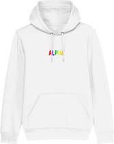 Hoodie heren - Alpha coloured - Wurban Wear | Streetwear | Premium fit | Heren trui | Sweater | Zwart