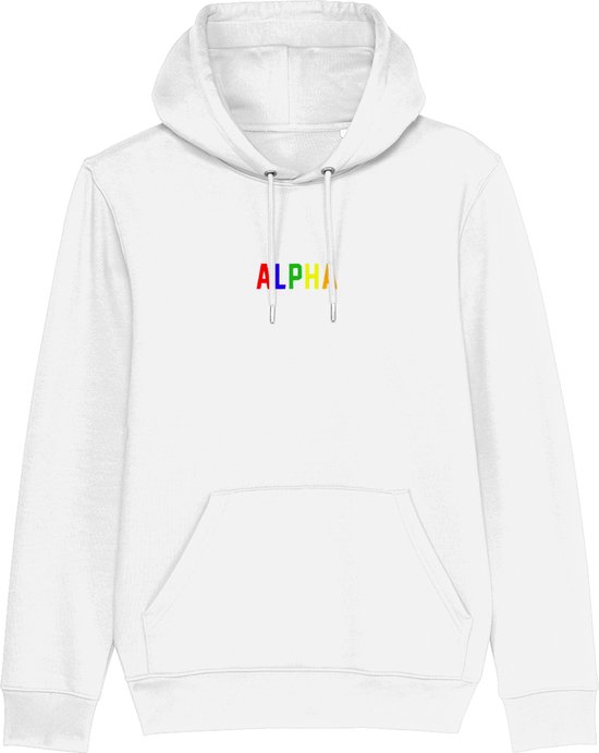 Hoodie heren - Alpha coloured - Wurban Wear | Streetwear | Premium fit | Heren trui | Sweater | Zwart