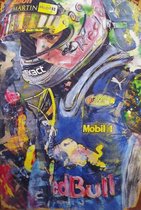 Vintage metalen bord/poster - Max Verstappen (20-30cm) -Formule 1 - F1 - Mancave - Mannen Cadeau - RedBull - Redbull Racing- Red Bull Racing