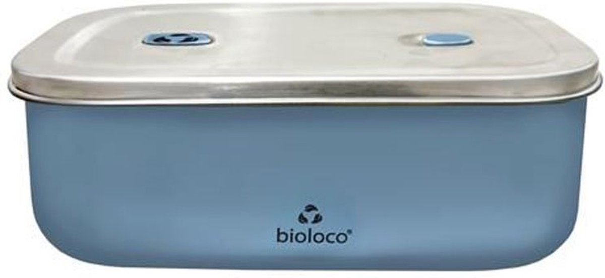 RVS bioloco Lunchtrommel 20cm x 13,5cm x 7cm - Steel Blue
