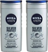 Nivea Douchegel Men - Silver Protect - 2 x 250 ml