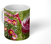 Mok - Bloemen - Gieter - Roze - 350 ML - Beker