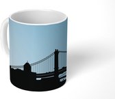 Mok - de skyline van New York met de Brooklyn Bridge - 350 ML - Beker