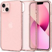 Transparant hoesje van Spigen - TPU Backcover - iPhone 13 - Liquid Crystal - Pink Glitter
