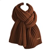Gebreide wollen sjaal | wollen sjaal | diverse kleuren | 180 cm | beige