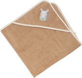 Handdoek met capuchon - Ezel - Voor baby's - Katoen - Badkamer - Bruin - 80 x 80cm