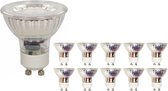 MCOB LED Lamp GU10 - 10 Stuks - Dimbaar - 4000K - Neutraal wit - 350lm - 5W/230V - Voordeelverpakking