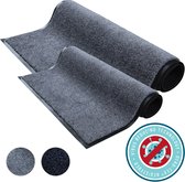 Virusreducerende Deurmatten Set 2 stuks Studio M - HYGIENE PRO - Droogloopmat binnen - 60x90 cm + 80x120 cm - Grijs - Voordeelpakket Deurmatten