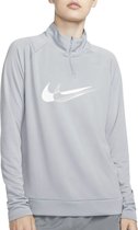 Nike Dri-FIT Swoosh Run Half-zip Top Sportshirt - Maat S  - Vrouwen - grijs