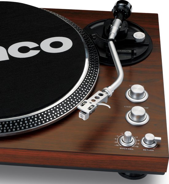 Lenco L-30 Wood Tourne-Disque entraîné par Courroie Platine - Platines  (Tourne-Disque entraîné par Courroie, 33,45 TR/Min, 30 cm) pas cher