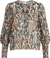 Vila Blouse Viamione V-neck L/s Top/su 14069526 North Atlantic/mareno Dames Maat - W34