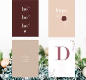 Kerstkaarten XL formaat (A5) assorti 4 stuks | 12 voor 9 euro | Zie ons volledige aanbod