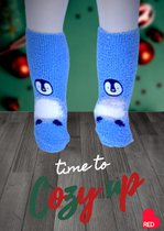 Kerst  Sokken - Giftbox - Lichtblauw - Pinguin - 31-34 - Kerstcadeau - Kerstsokken - Kerstboom - Cadeau - Feestdagen - Christmas - Kinder sokken - Winter sokken - Winter kleding -