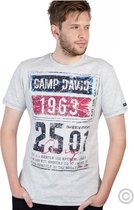 Camp David ® T-shirt met ronde hals en print, melange wit