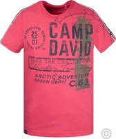 Camp David, t-shirt in vintage look met labelprint