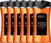 Axe You Energized - 250 ml - Douchegel - 6 stuks - voordeelverpakking