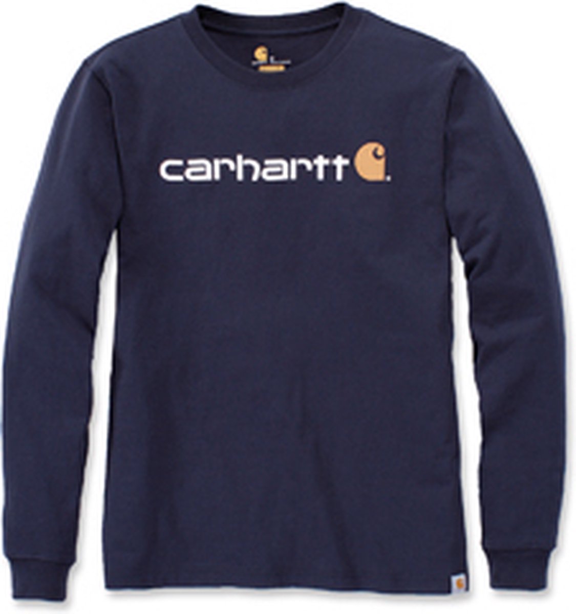 Carhartt Core Logo T-Shirt L/S 104107-Zwart-XXL