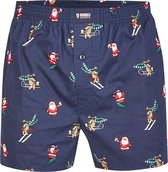 Happy Shorts Wijde Kerst Boxershort Heren Apres Ski with Santa - Maat  S