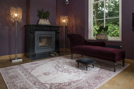 Vloerkleed Brinker Carpets Meda Vieux Roze - maat 170 x 230 cm