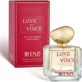Bloemig, Houtachtige, Musk merkgeur voor dames - JFenzi - Eau de Parfum - Love and Voice - 100ml ✮✮✮✮✮ - Cadeau Tip !