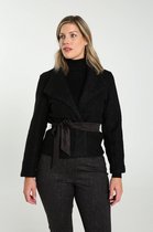 Cassis Dames Boucléjasje met striklint - Jas - Maat 40