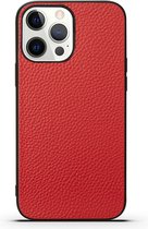 Mobiq - Coque iPhone 13 Pro Max Cuir | Rouge