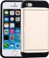 Mobiq - Hybrid Card Case iPhone SE (2022 / 2020)/8/7 - goud