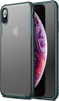 Mobiq Clear Hybrid Case iPhone XS | iPhone X | Clear back iPhone hoesje met Frosted Clear Achterkant en TPU | Apple iPhone X/Xs 5.8 inch case | Backcover hoes