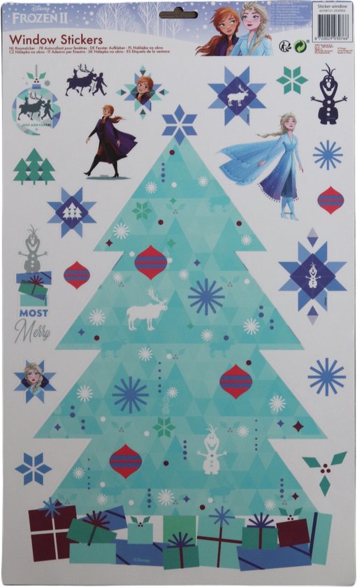 Frozen Raamsticker Window Stickers Disney Kerstmis Kinderen