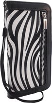 HEM Apple iPhone 13 Pro Max Zebra print Wallet / Book Case / Boekhoesje/ Telefoonhoesje / Hoesje met pasjesflip en rits voor kleingeld