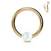 Opal wit buigbare ring 0.8x8 rose gold plated