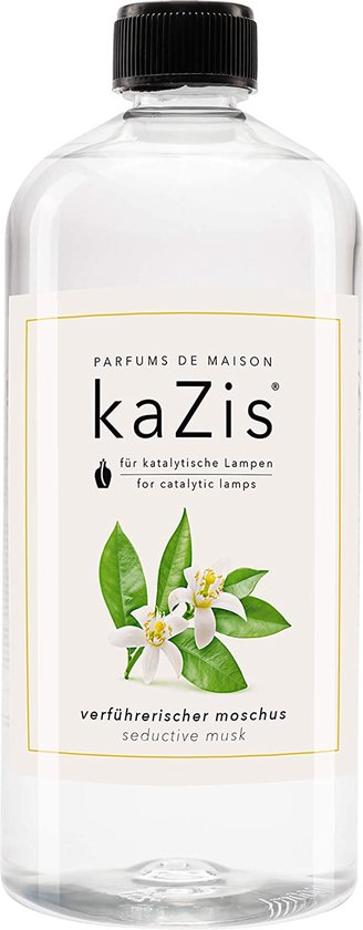 KAZIS® Verleidelijk muskus - 1000ml navulling geschikt voor Lampe Berger, LampAir, Ashleigh & Burwood