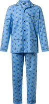 Gentlemen heren pyjama flanel | MAAT 64 | Zeshoek | blue