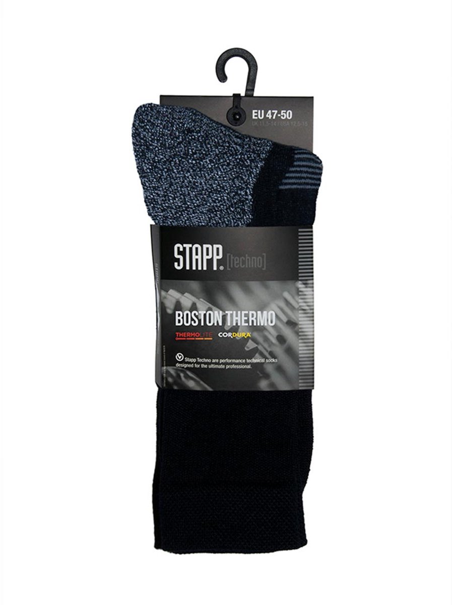 STAPP - 3-Pack - Boston Thermo Werksokken - Merino Wol - Badstof Zool - Heren / Dames - marine - 35-38 - 27450
