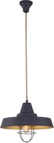 SK lighting 6541-1A - Modern Hanglamp Sombrero - 1x40W E27 - Ø:40x H:120 cm - Zwart/Goud