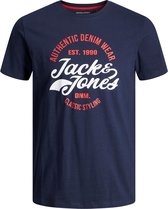 Jack & Jones T-shirt Brat Tee Navy Blazer (Maat: 6XL)