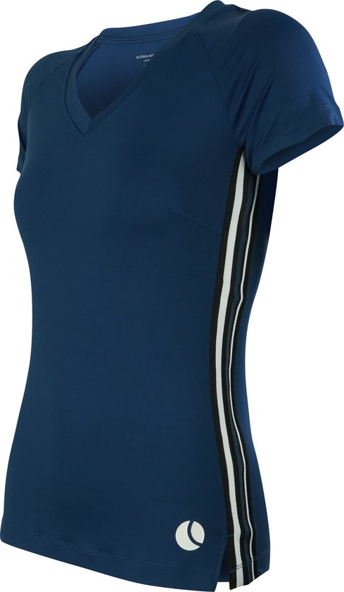 Bjorn Borg Shirt Dames Tesia blauw maat 36 | bol.com