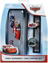 Disney Cars schijfwarenset - Schrijfset - Tekenset - Cars tekenset - Cars etui - Cars pennenbakje - 5-delige set