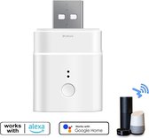 DrPhone SON1 - USB Smart Adapter - Micro - Voice Control Met Alexa / Google Home - Wit